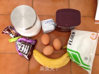 香蕉可可BAR蛋糕的做法步骤：1