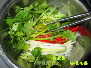 老虎菜(黄瓜 香菜 辣椒)的做法步骤：6