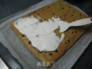 抹茶蜜豆蛋糕卷的做法步骤：18