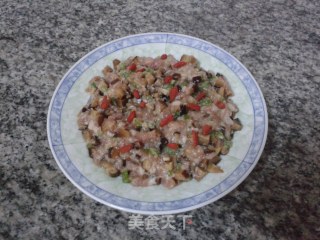 菇菇肉饼的做法步骤：4