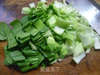青菜茭白花蟹羹的做法步骤：6