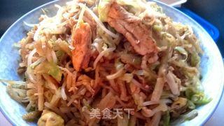 加强版鸡蛋炒饼的做法步骤：7