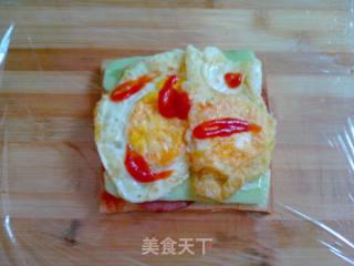 鸡蛋火腿三明治的做法步骤：9