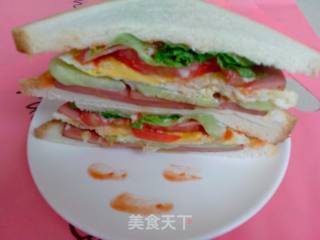 鸡蛋火腿三明治的做法步骤：13