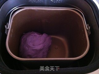 紫甘蓝双色土司的做法步骤：3