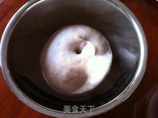 紫甘蓝双色土司的做法步骤：5