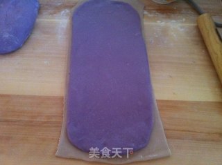 紫甘蓝双色土司的做法步骤：7