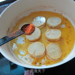煎白萝卜酿肉的做法步骤：7