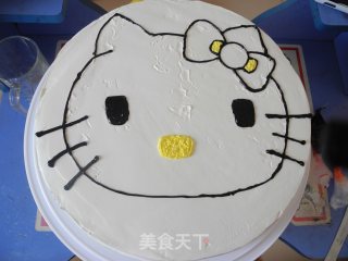 kitty猫生日蛋糕的做法步骤：7