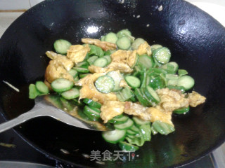 小黄瓜炒蛋的做法步骤：10