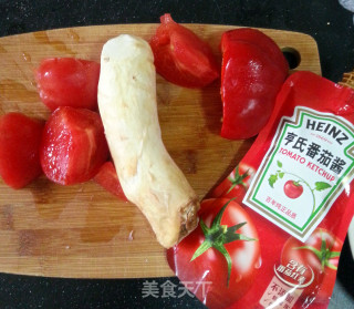 番茄烩杏鲍茹的做法步骤：1