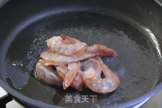 干烧茄汁大虾仁的做法步骤：7