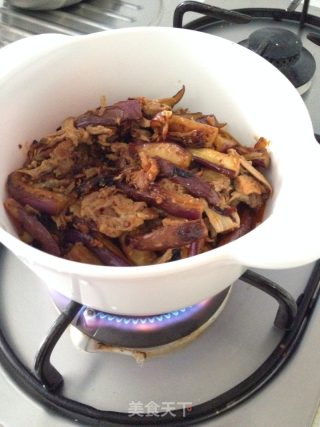 手撕肉茄子煲的做法步骤：8