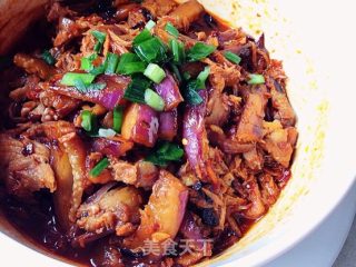 手撕肉茄子煲的做法步骤：9