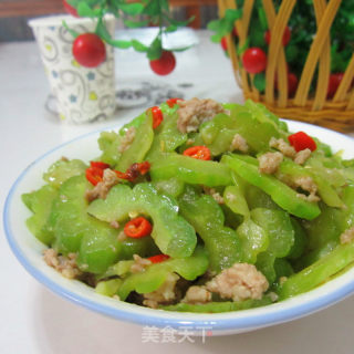 肉末苦瓜的做法步骤：10