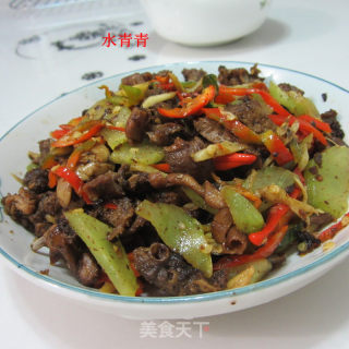 莴笋炒鸭的做法步骤：12