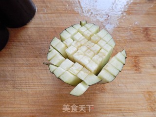 菊花茄子的做法步骤：3