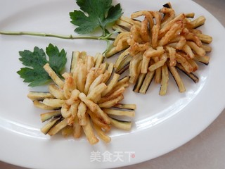 菊花茄子的做法步骤：8