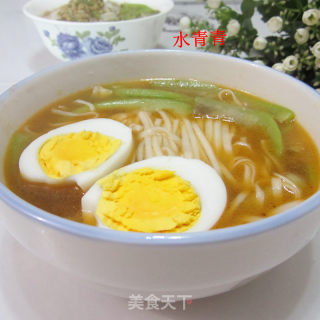 丝瓜鸡蛋面的做法步骤：9