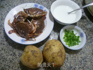 花蟹土豆羹的做法步骤：1