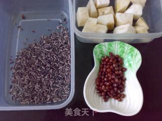 山药紫米羹的做法步骤：1