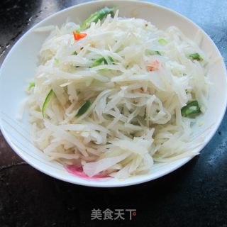 白萝卜丝煮鱼的做法步骤：5