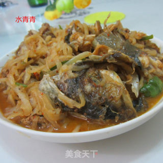 白萝卜丝煮鱼的做法步骤：16