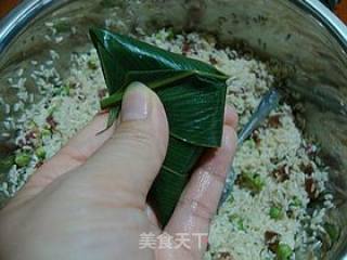 粽情端午-----【豌豆腊肠尖角粽子】的做法步骤：8