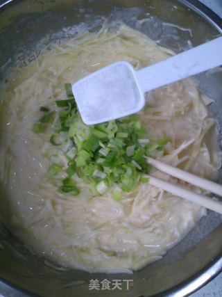 土豆丝饼的做法步骤：12