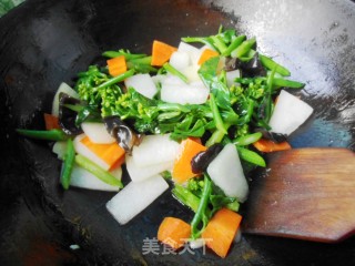 芥蓝炒冬瓜的做法步骤：7