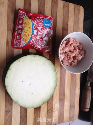 清蒸肉末冬瓜的做法步骤：1