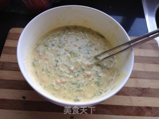 香菜火腿煎饼的做法步骤：4