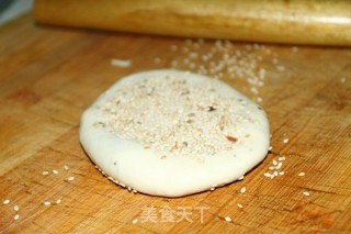 健康无油版的豆沙馅饼的做法步骤：4
