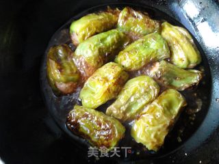 青椒酿肉的做法步骤：16