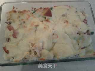 香菇培根焗饭的做法步骤：3