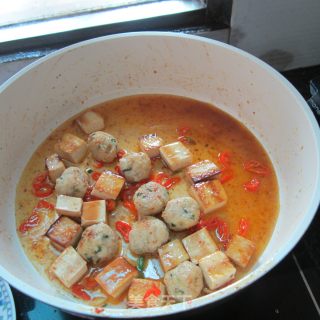 肉丸配豆腐的做法步骤：7