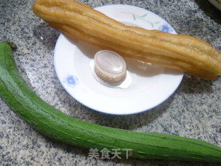 油条丝瓜汤的做法步骤：1