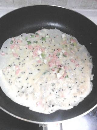 鸡蛋火腿煎饼的做法步骤：5
