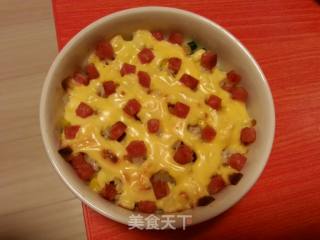 五彩芝心焗饭的做法步骤：11