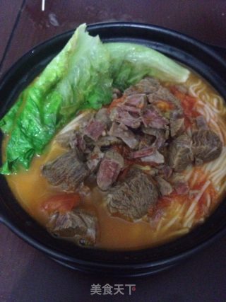 番茄牛肉面的做法步骤：7