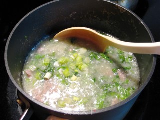 生滚牛肉生菜粥的做法步骤：5