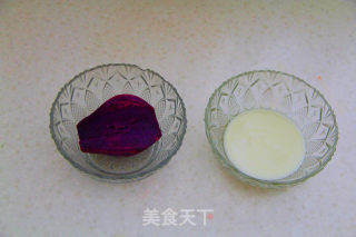 紫薯奶昔的做法步骤：1
