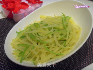 青椒土豆丝的做法步骤：6