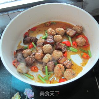 丸子烧东坡肉的做法步骤：7