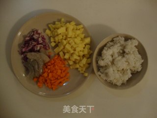 鲜虾芝士焗饭的做法步骤：1