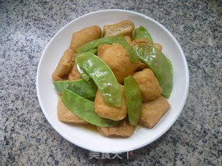 扁豆炒油豆腐的做法步骤：12