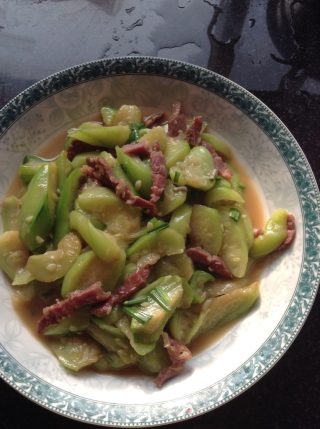 丝瓜炒咸肉的做法步骤：9