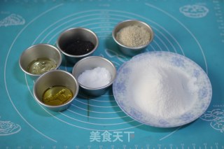 黑白芝麻饼干的做法步骤：1