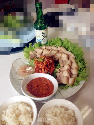 正宗韩国菜包肉보쌈的做法步骤：6