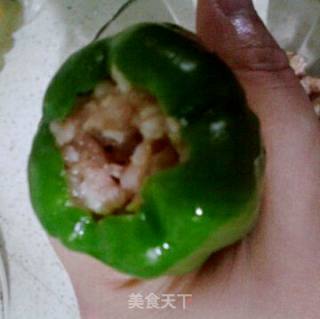 青椒酿肉的做法步骤：4